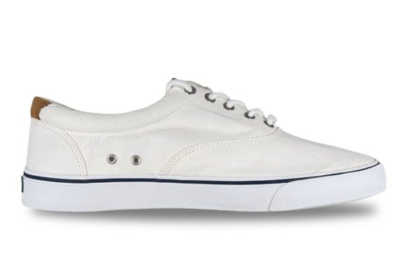 Sperry Mens Striper II CVO Canvas Sneakers white - right view