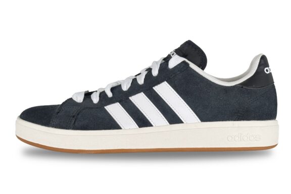 Clearance Warehouse For Brand Name Sneakers 1 Adidas Grand Court Base 00 Men's Sneaker Black White Gum – Left Side View