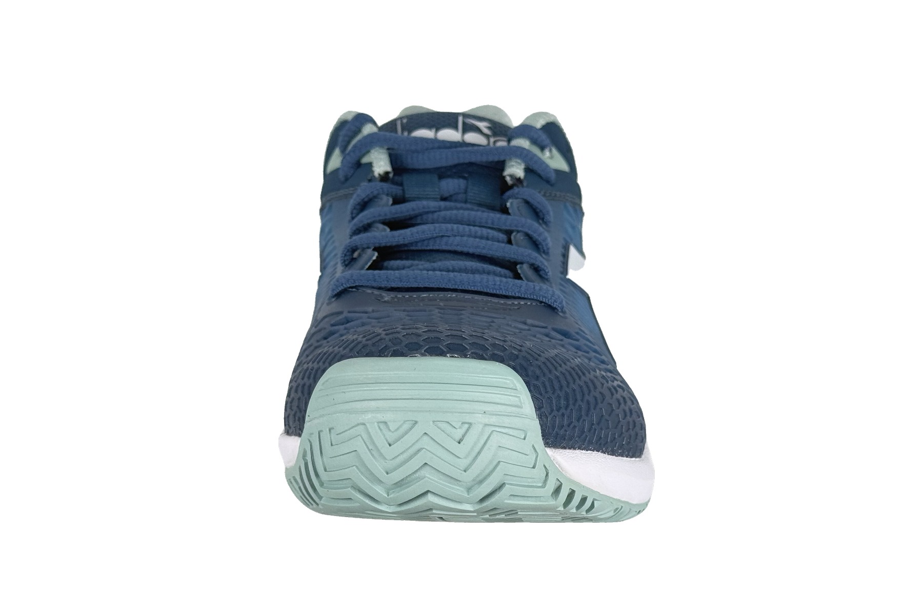 Diadora Womens Speed Competition 7 Plus Ag Tennis Sneakers Blue Green 3 Diadora Speed Competition 7+ AG Women's Sneaker Blue / Green – Front Toe View