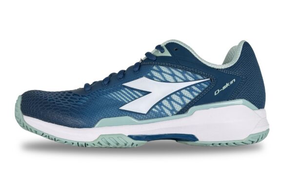 Clearance Warehouse For Brand Name Sneakers 3 Diadora Speed Competition 7+ AG Women's Sneaker Blue / Green – Left Side View