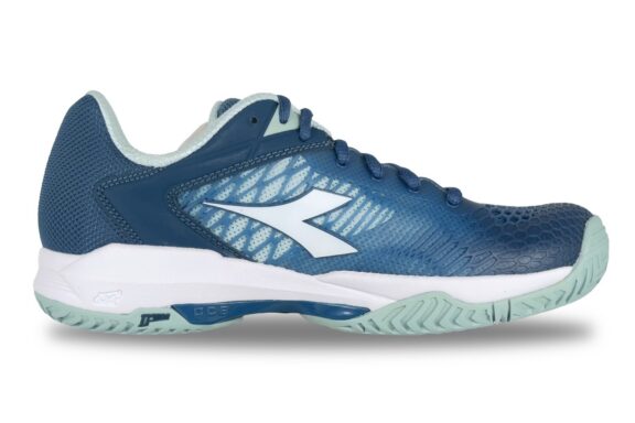 Diadora Speed Competition 7+ AG Women's Sneaker Blue / Green – Right Side View