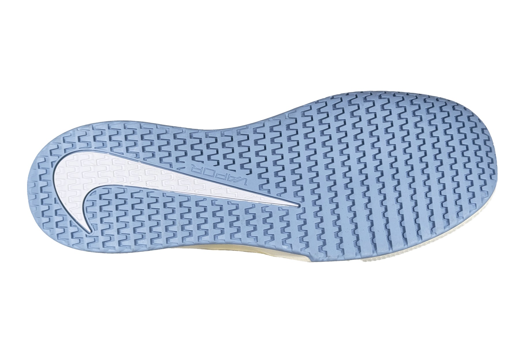Nike Mens Vapor Lite 3 Tennis Sneakers White Blue 6 Nike Vapor Lite 3 Men's Sneaker White / Blue – Bottom Outsole View