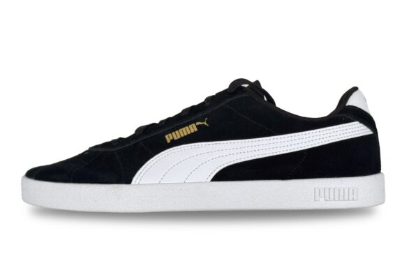 Puma Club II Suede Men's Sneaker Puma Black / White / Gold – Left Side View