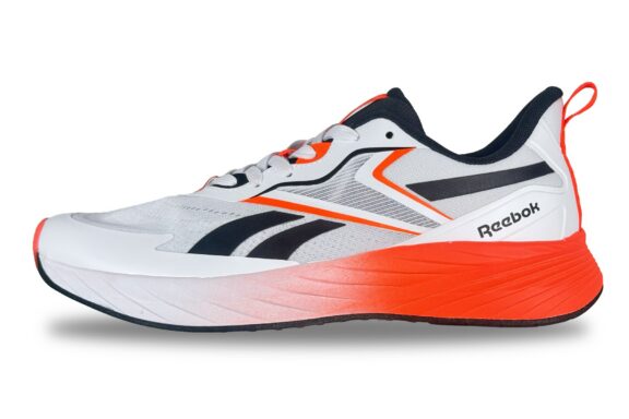 Reebok Verse Men's Running Sneaker Orange White Black – Left Side View