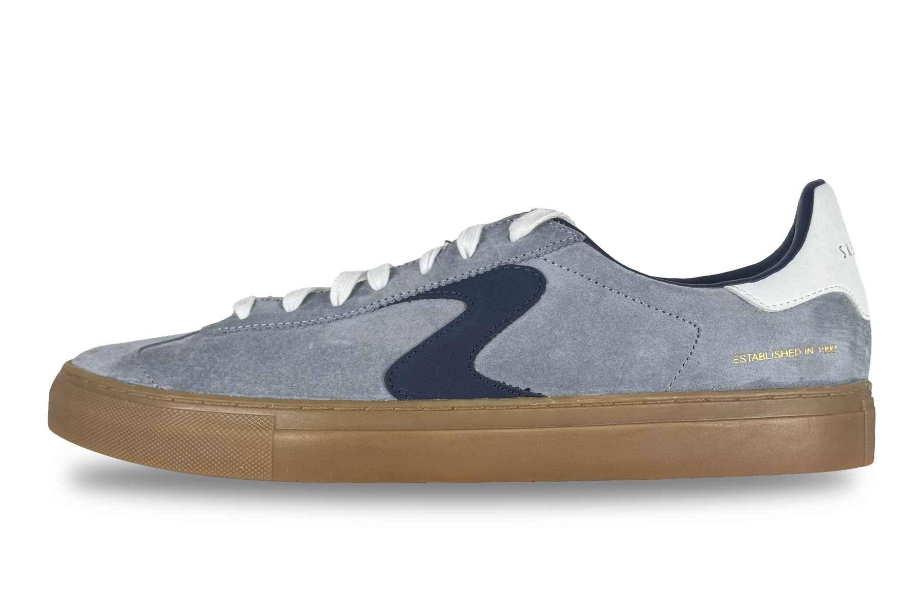 Skechers Mens Arch Fit Legend Romah Sneakers Blue Grey 1 Skechers Arch Fit Legend Romah Men's Sneaker Blue / Grey – Left Side View