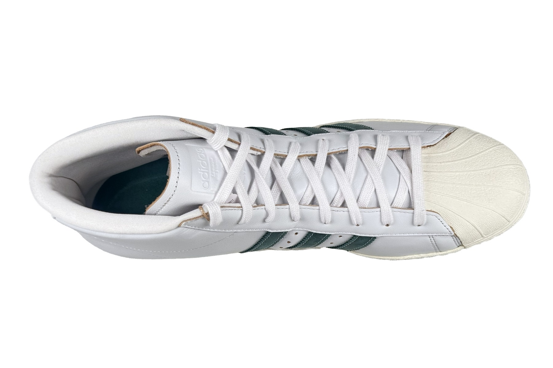 Adidas Pro Model 80 Adv Men'S Sneaker – White / Green 5 Adidas Pro Model 80 ADV Men's Sneaker White / Green – Top Overhead View