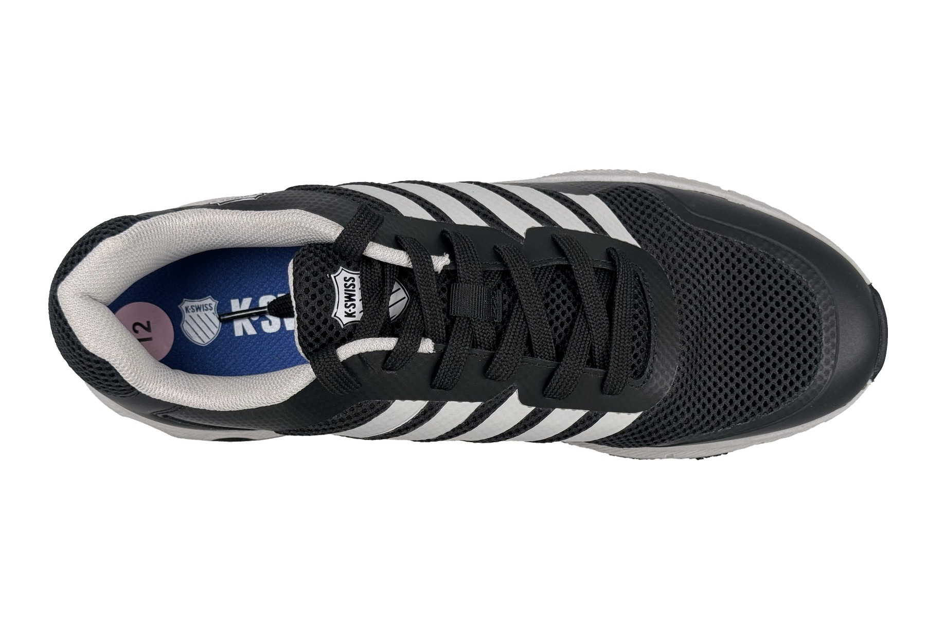 K-Swiss Tubes Lightweight Men'S Sneaker – Black Gray 5 K-Swiss Tubes Lightweight Men's Sneaker Black White – Top Overhead View