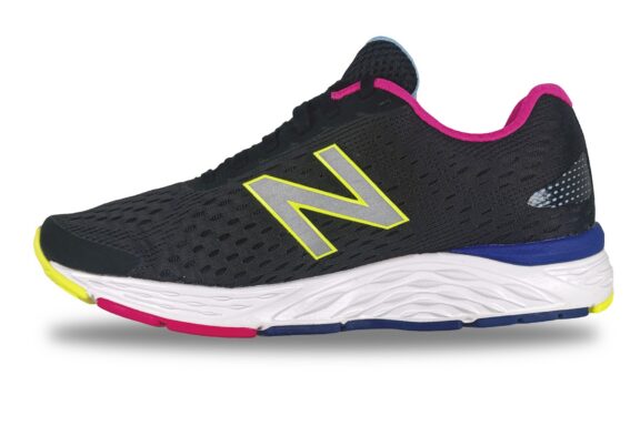 Clearance Warehouse For Brand Name Sneakers 3 New Balance 680v6 Women's Sneaker Black / Peony – Left Side View