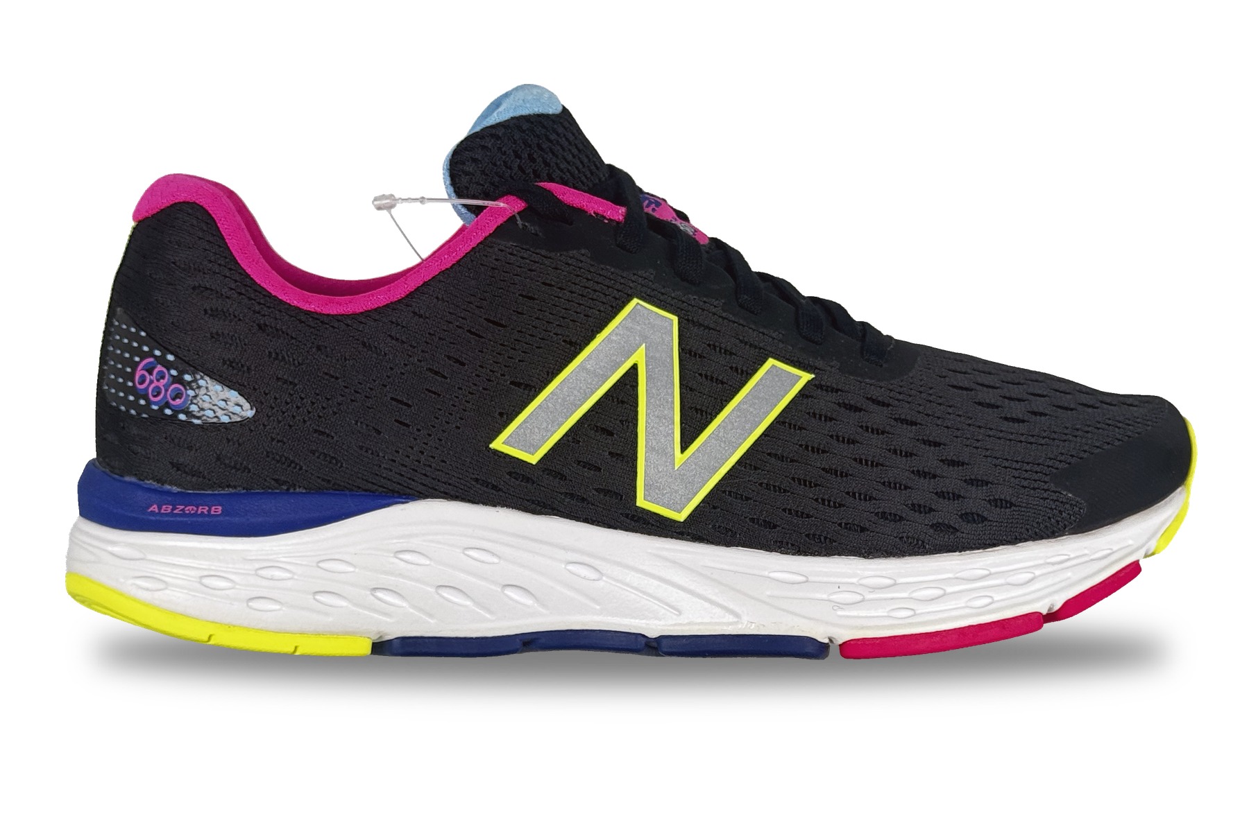 New Balance 680V6 Women'S Sneaker – Black / Peony 2 New Balance 680v6 Women's Sneaker Black / Peony – Right Side View