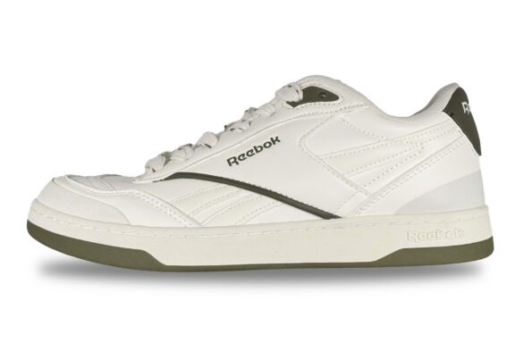 Clearance Warehouse For Brand Name Sneakers 3 Reebok Club C85 Vintage Men's Sneaker White Olive Green – Left Side View
