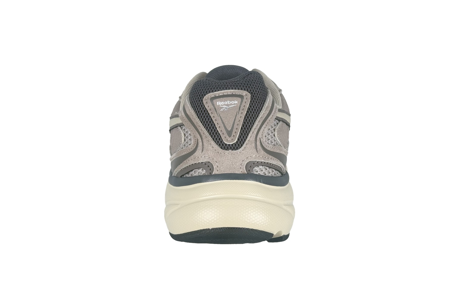 Reebok Belwave Men'S Training Sneaker – Grey / Beige / White 4 Reebok Belwave Men's Sneaker Grey / Beige / White – Rear Heel View