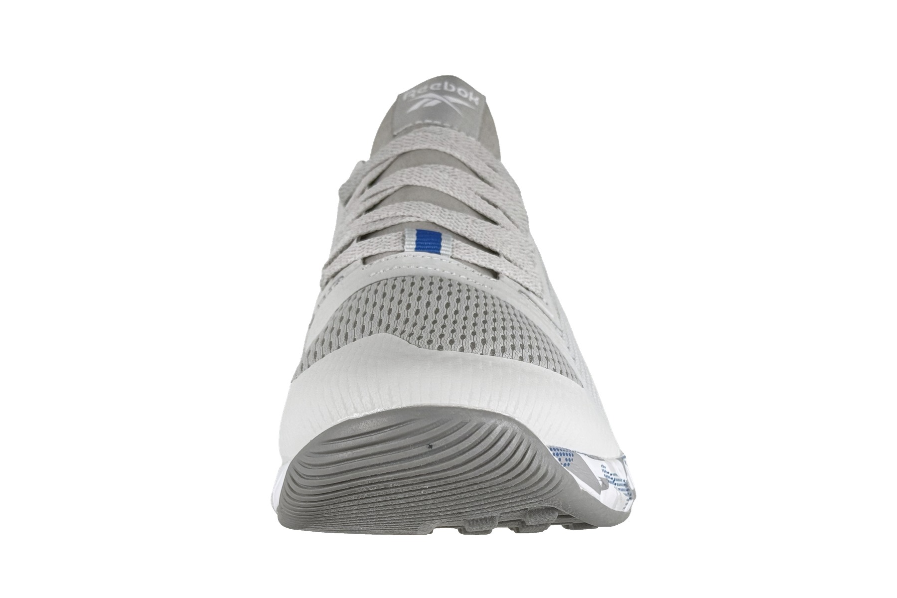 Reebok Flash Film Galaxy 5 Men'S Training Sneaker – Light Grey / Blue 3 Reebok Flash Film Galaxy 5 Men's Sneaker Light Grey / Blue / White – Front Toe View