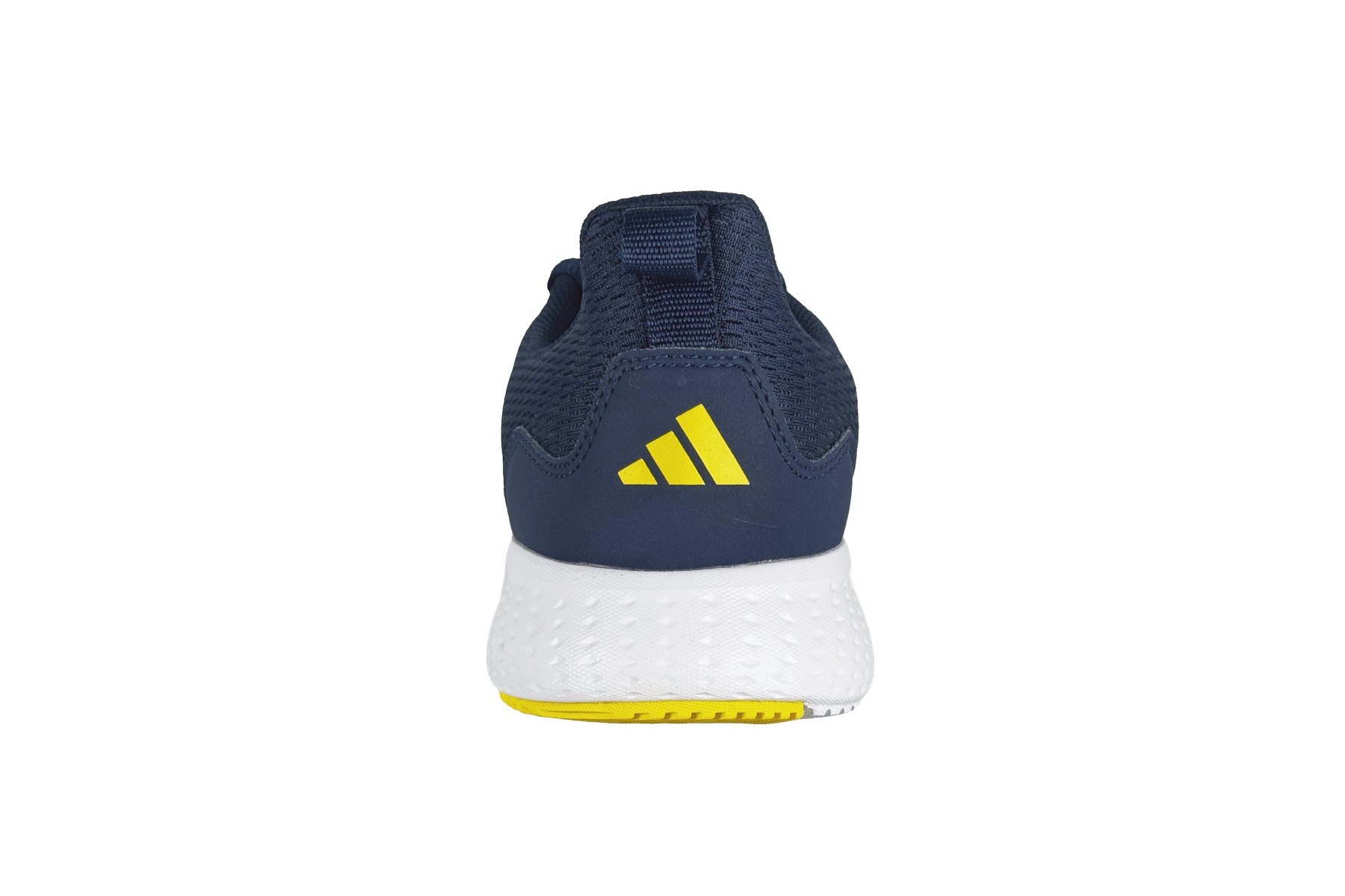 Adidas Peprun M Men'S Running Sneaker – Navy / Yellow / Grey 4 Adidas Peprun M Men's Running Sneaker Navy / Yellow / Grey – Rear Heel View