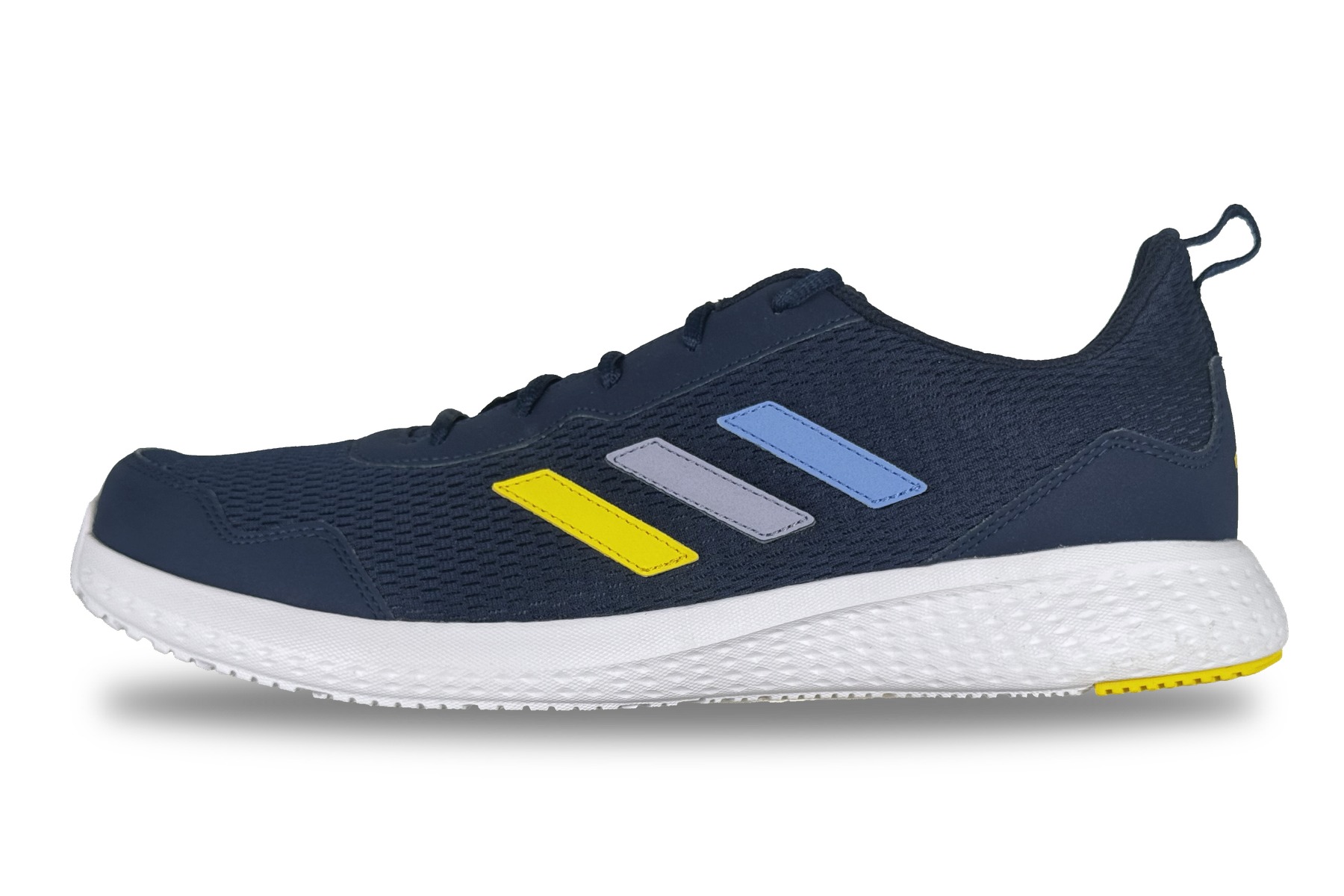 Adidas Peprun M Men'S Running Sneaker – Navy / Yellow / Grey 1 Adidas Peprun M Men's Running Sneaker Navy / Yellow / Grey – Left Side View