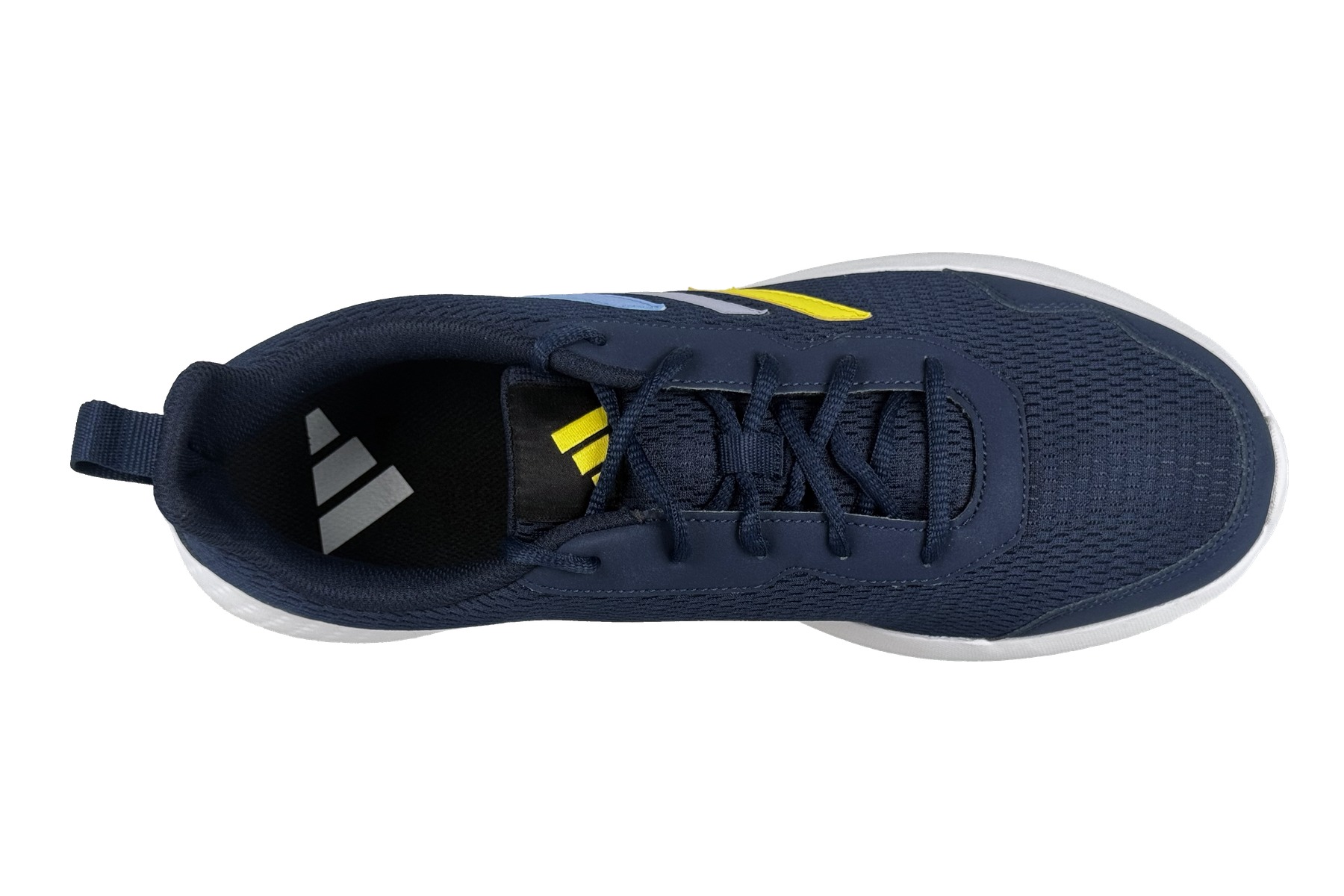 Adidas Peprun M Men'S Running Sneaker – Navy / Yellow / Grey 5 Adidas Peprun M Men's Running Sneaker Navy / Yellow / Grey – Top Overhead View