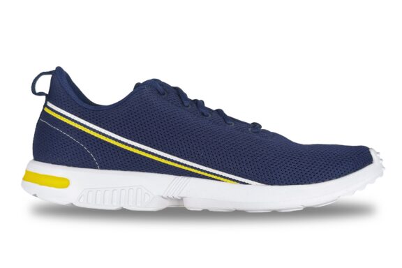 Adidas WideWalk Men's Running Sneaker Night Sky Blue / Impact Yellow – Right Side View