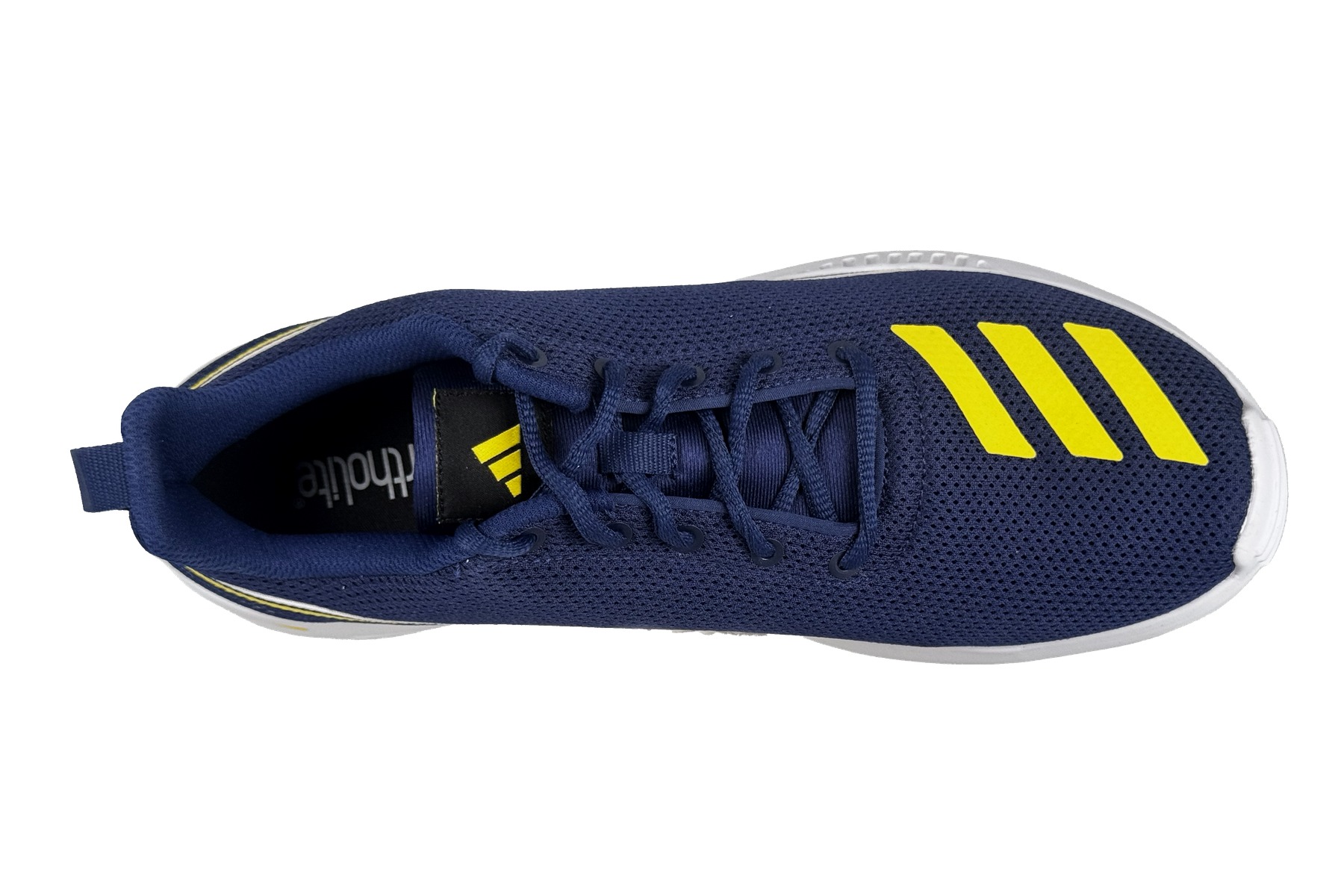 Adidas Widewalk Men'S Running Sneaker – Night Sky Blue / Impact Yellow 5 Adidas WideWalk Men's Running Sneaker Night Sky Blue / Impact Yellow – Top Overhead View