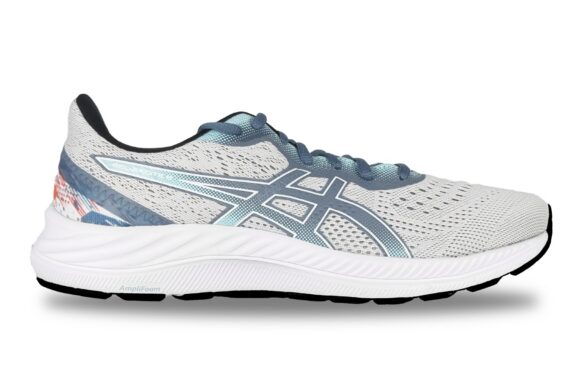 Asics Gel Excite 8 Running Sneaker Glacier Grey / Thunder Blue – Right Side View