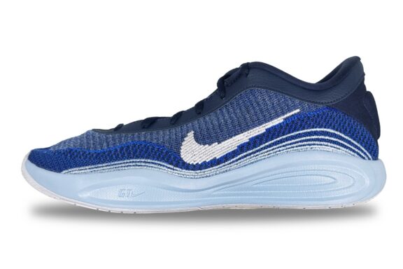 Nike GT Hustle Academy Men's Basketball Sneaker Midnight Navy / Royal Blue – Left Side View