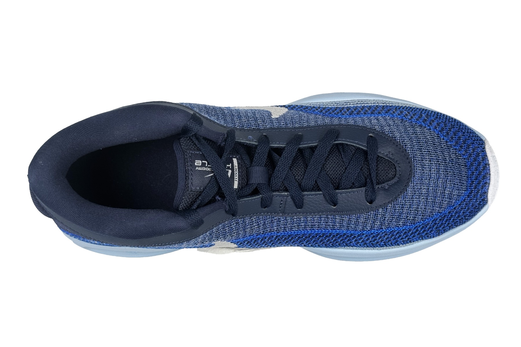 Nike Gt Hustle Academy Men'S Basketball Sneaker – Midnight Navy / Royal Blue 5 Nike GT Hustle Academy Men's Basketball Sneaker Midnight Navy / Royal Blue – Top Overhead View