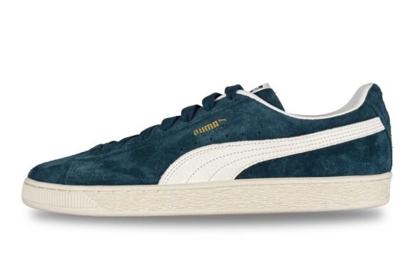 Puma Charles F. Stead Classic Suede Men's Sneaker Teal / Ivory White – Left Side View