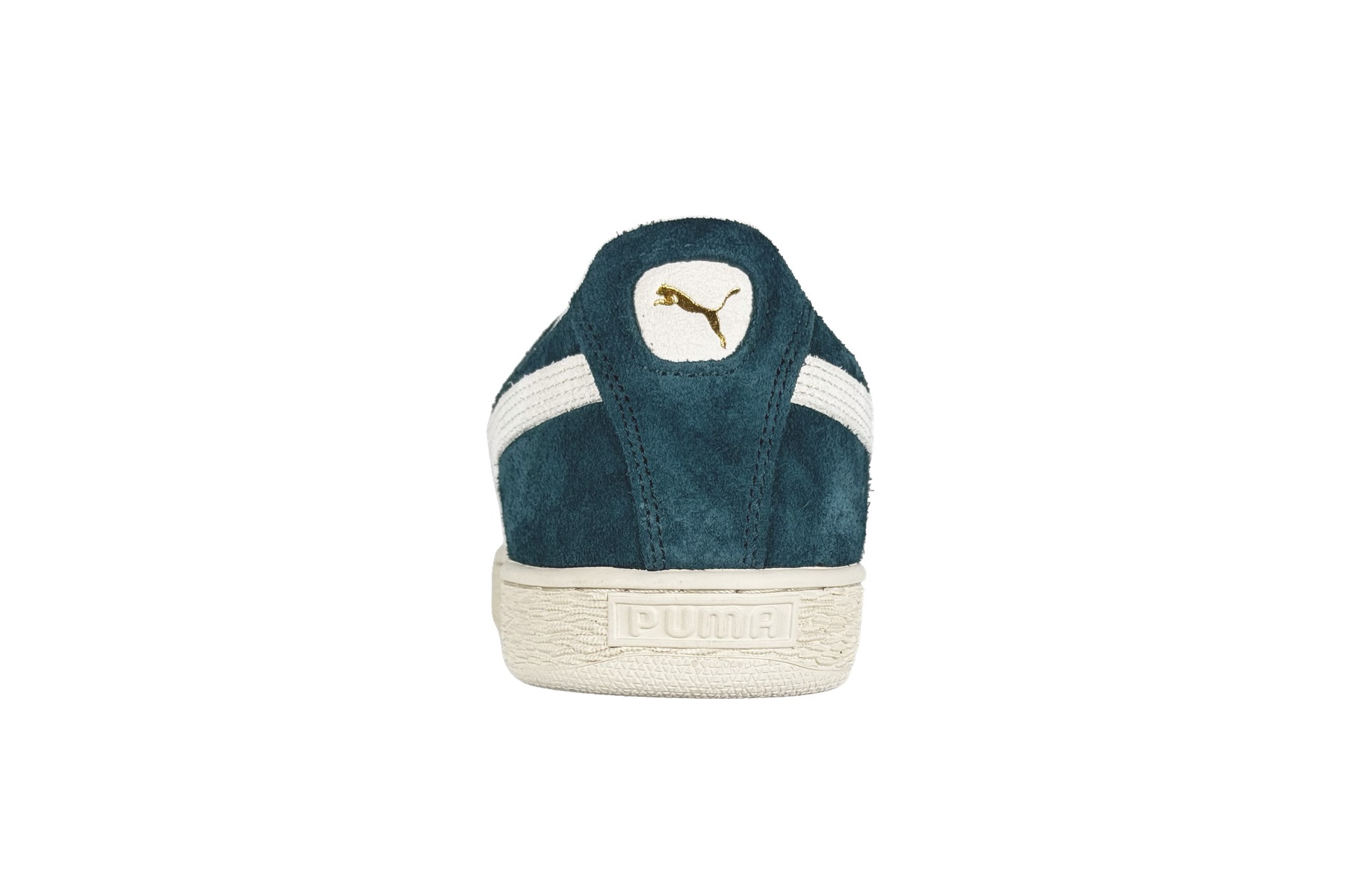 Puma Charles F. Stead Classic Suede Men'S Sneaker – Teal / Ivory White 4 Puma Charles F. Stead Classic Suede Men's Sneaker Teal / Ivory White – Rear Heel View