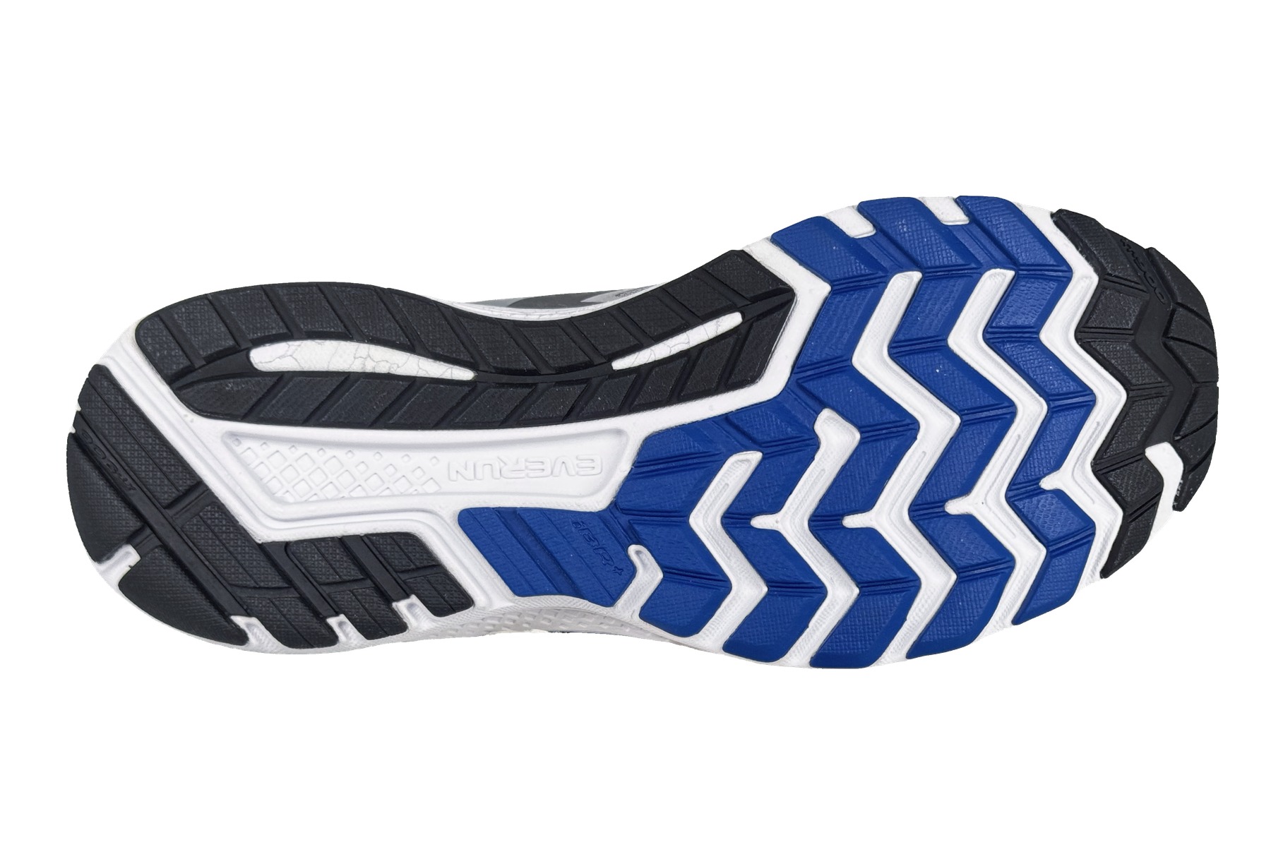 Saucony Guide 10 Men'S Running Sneaker – Grey / Blue / Black 6 Saucony Guide 10 Men's Sneaker Grey / Blue / Black – Bottom Outsole View