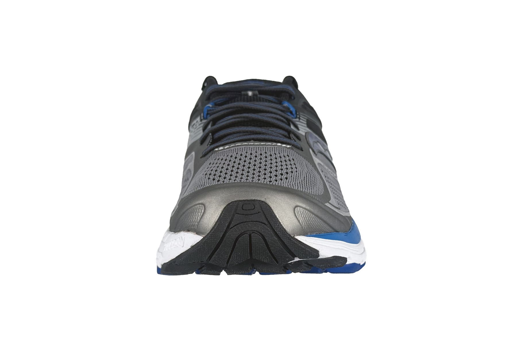 Saucony Guide 10 Men'S Running Sneaker – Grey / Blue / Black 3 Saucony Guide 10 Men's Sneaker Grey / Blue / Black – Front Toe View