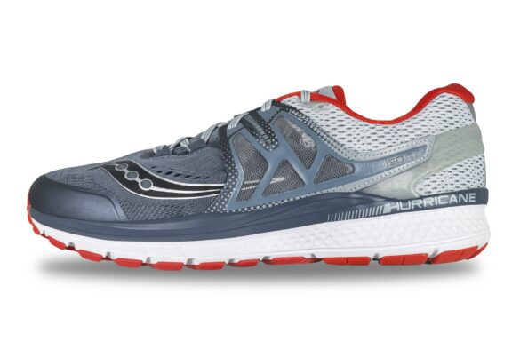 Clearance Warehouse For Brand Name Sneakers 1 Saucony Hurricane ISO 3 Men's Sneaker Blue / Red / White – Left Side View