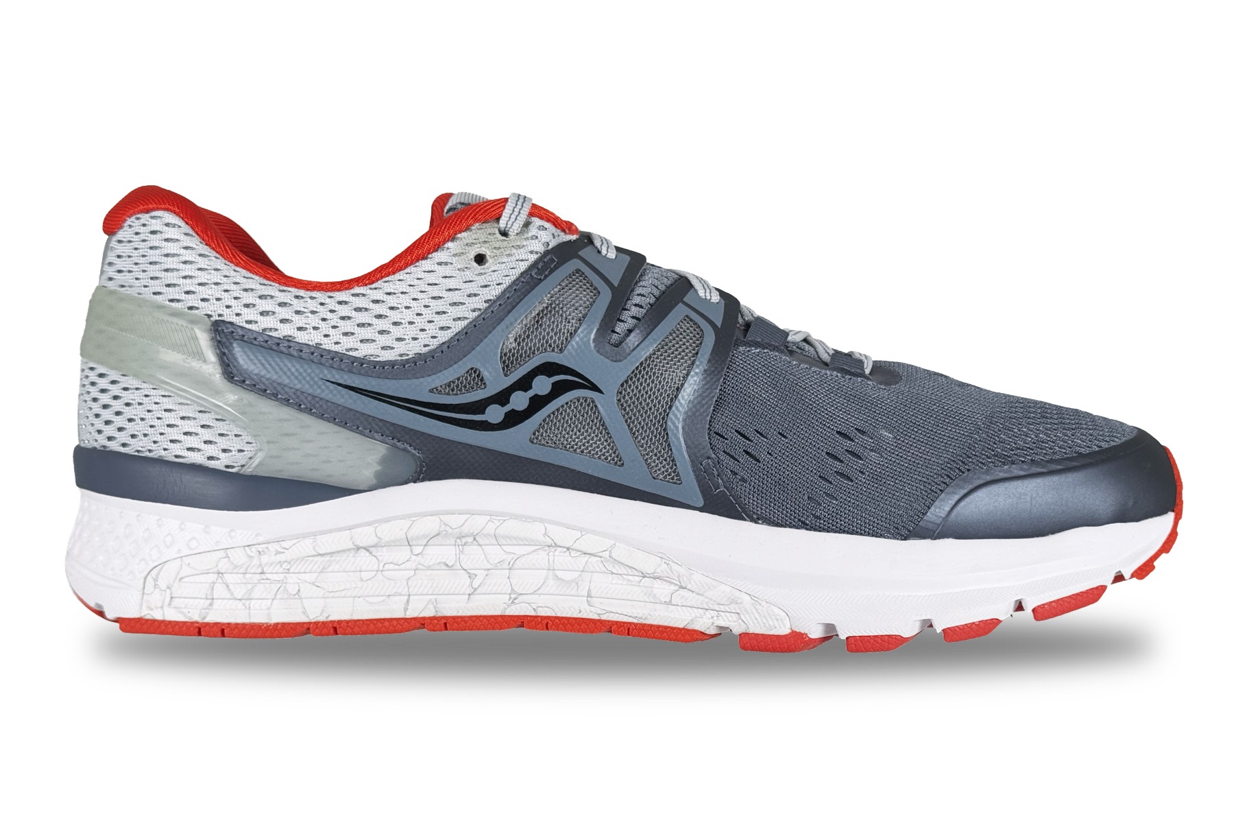 Saucony Hurricane Iso 3 Men'S Running Sneaker – Blue / Red / White 2 Saucony Hurricane ISO 3 Men's Sneaker Blue / Red / White – Right Side View