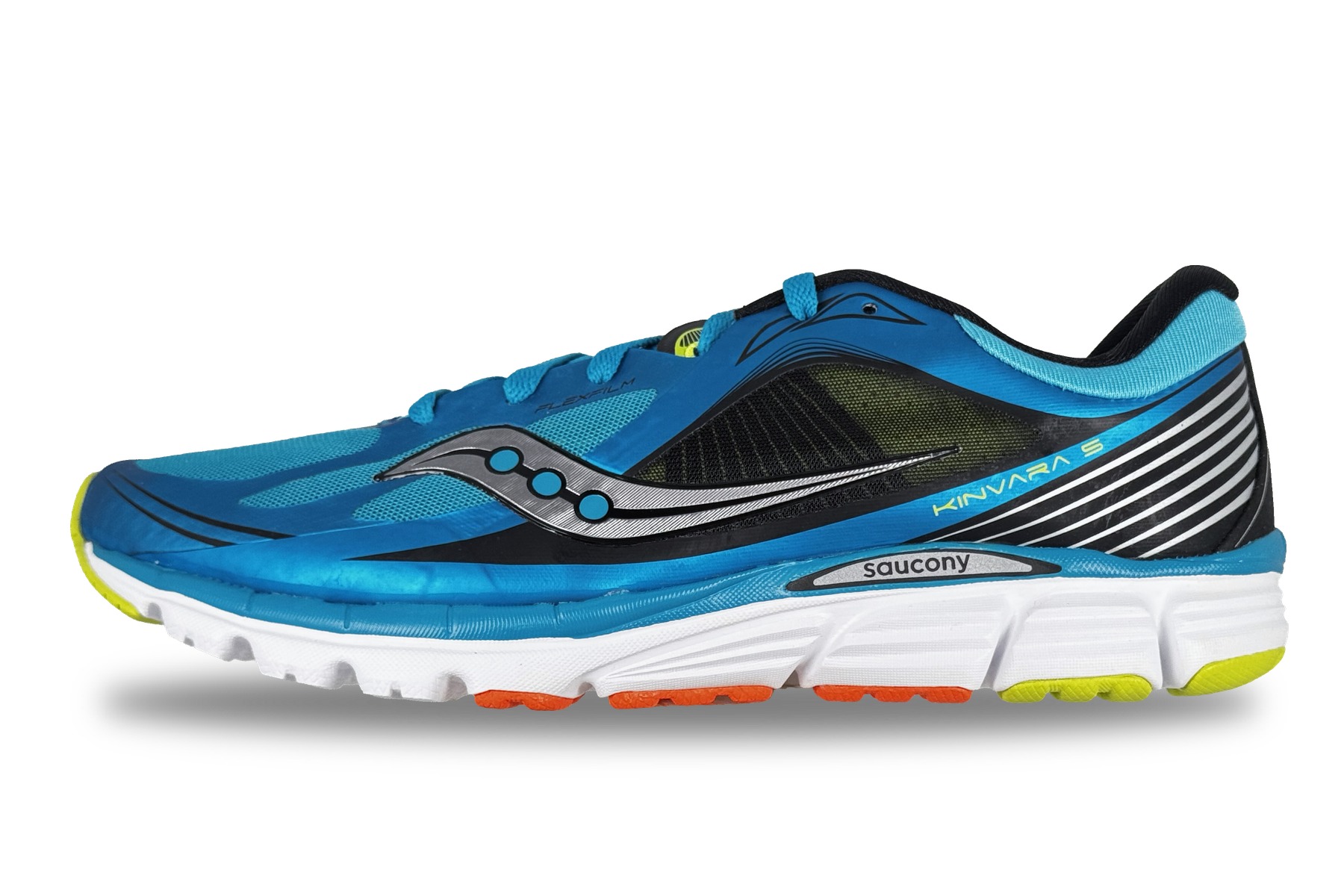 Saucony Kinvara 5 Men'S Running Sneaker – Blue / Black / Citron 1 Saucony Kinvara 5 Men's Sneaker Blue / Black / Citron – Left Side View