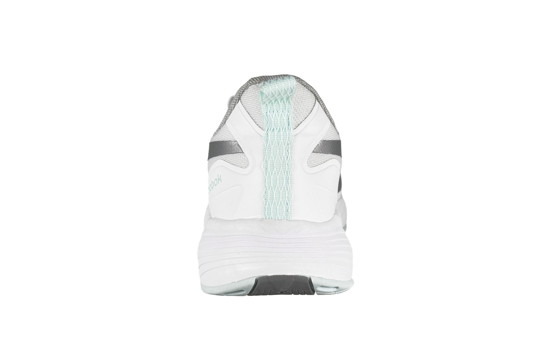 Reebok Verse Women'S Running Sneaker – White / Aqua / Grey 4 Reebok Verse Women's Sneaker White / Aqua / Grey – Rear Heel View