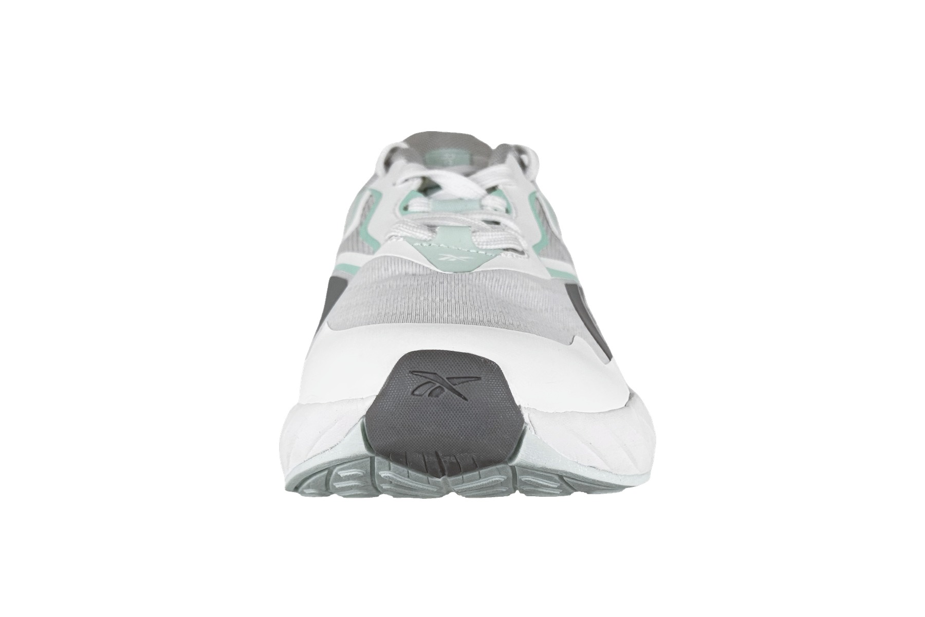 Reebok Verse Women'S Running Sneaker – White / Aqua / Grey 3 Reebok Verse Women's Sneaker White / Aqua / Grey – Front Toe View