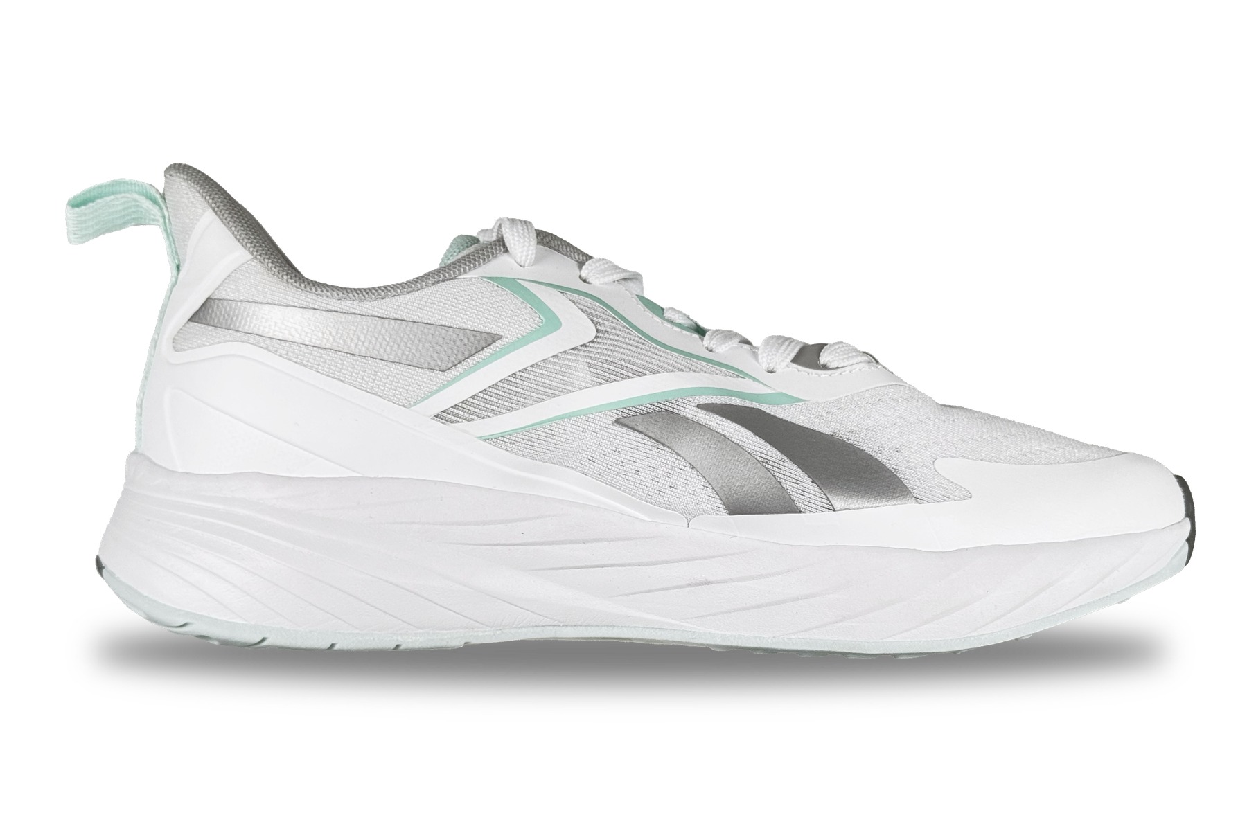 Reebok Verse Women'S Running Sneaker – White / Aqua / Grey 2 Reebok Verse Women's Sneaker White / Aqua / Grey – Right Side View