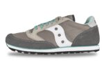 Saucony Jazz Low Pro Women's Sneaker Grey / White / Teal – Left Side View