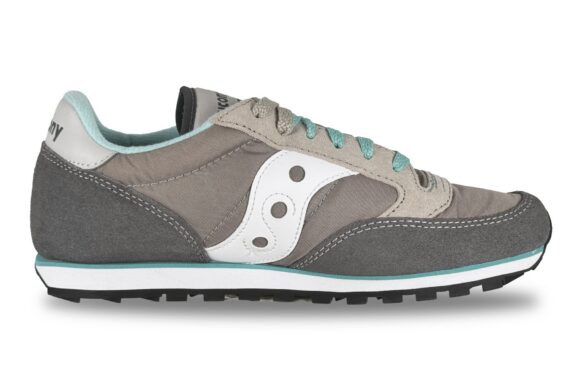 Saucony Jazz Low Pro Women's Sneaker Grey / White / Teal – Right Side View