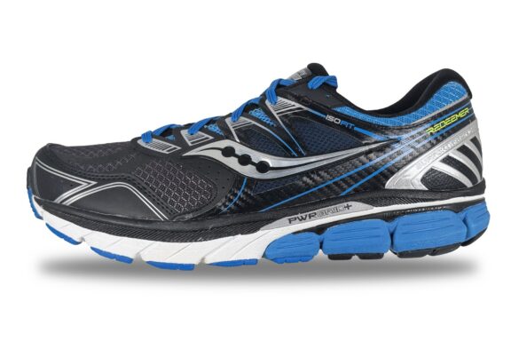 Saucony Redeemer ISO Men's Sneaker Black / Blue / Silver – Left Side View